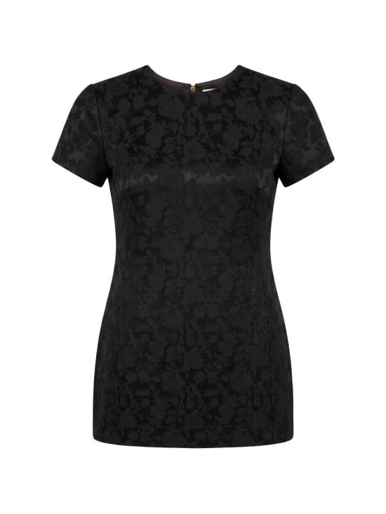 26FW 생로랑 미디 원피스 A002HIY3L661000 BLACK