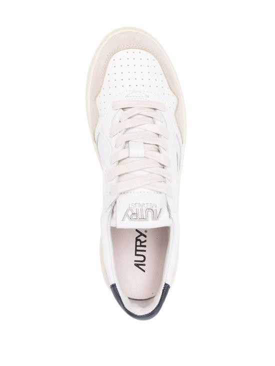 26FW 오트리 메달리스트 로우 레더 스니커즈 AULWLS28 NAVY - AUTRY