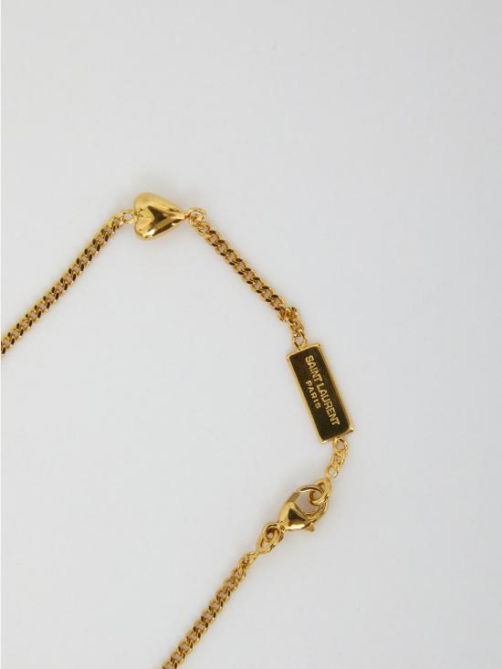 26FW 생로랑 메탈 오피움 하트 참 브레이슬릿 701950Y15269137 GOLD - SAINT LAURENT