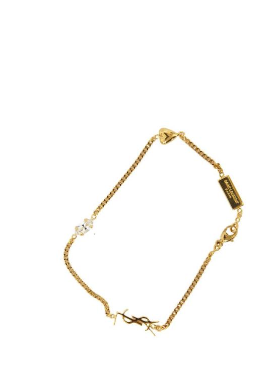 26FW 생로랑 메탈 오피움 하트 참 브레이슬릿 701950Y15269137 GOLD