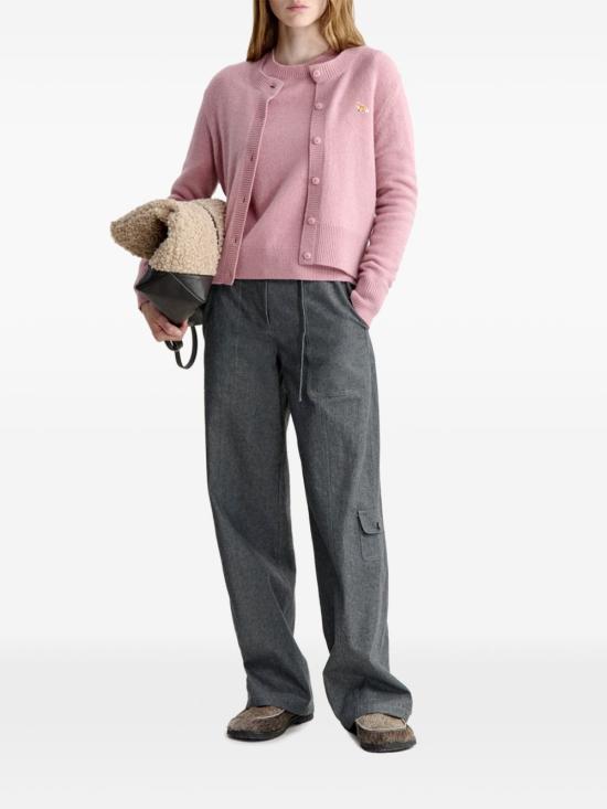 26FW 메종키츠네 베이비 폭스 램스울 피티드 가디건 PW00506KT1006P623 POWDER - MAISON KITSUNE