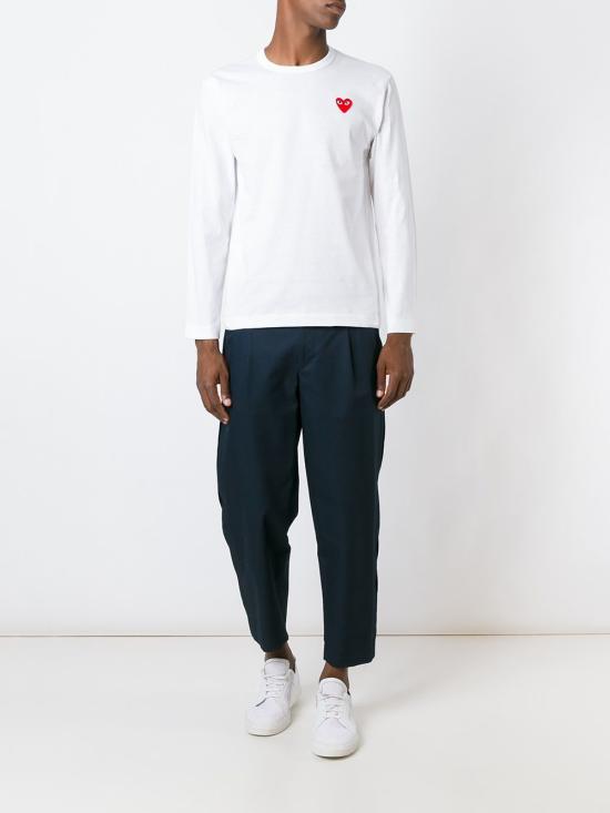 26FW 꼼데가르송 긴팔 티셔츠 AXT1182 WHITE - COMME DES GARCONS