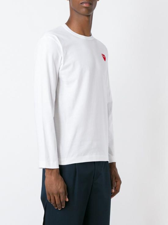 26FW 꼼데가르송 긴팔 티셔츠 AXT1182 WHITE - COMME DES GARCONS