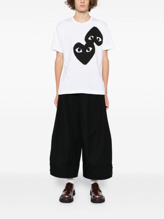 26FW 꼼데가르송 반팔 티셔츠 AXT348D1 WHITE - COMME DES GARCONS