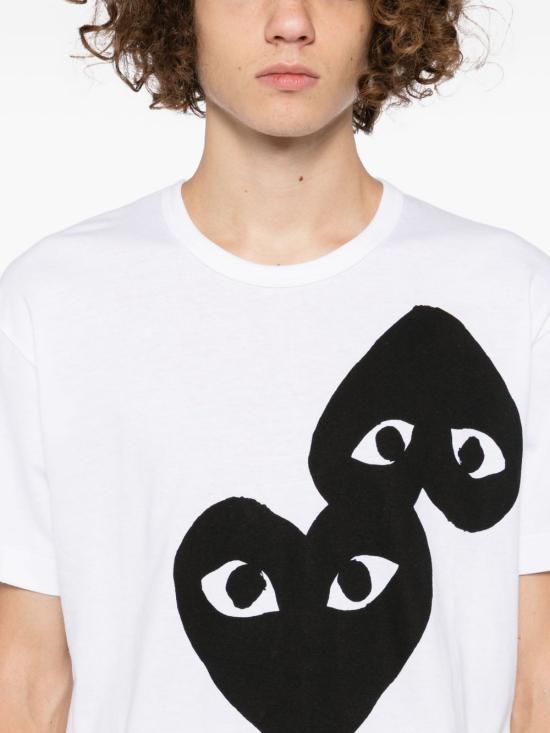 26FW 꼼데가르송 반팔 티셔츠 AXT348D1 WHITE - COMME DES GARCONS