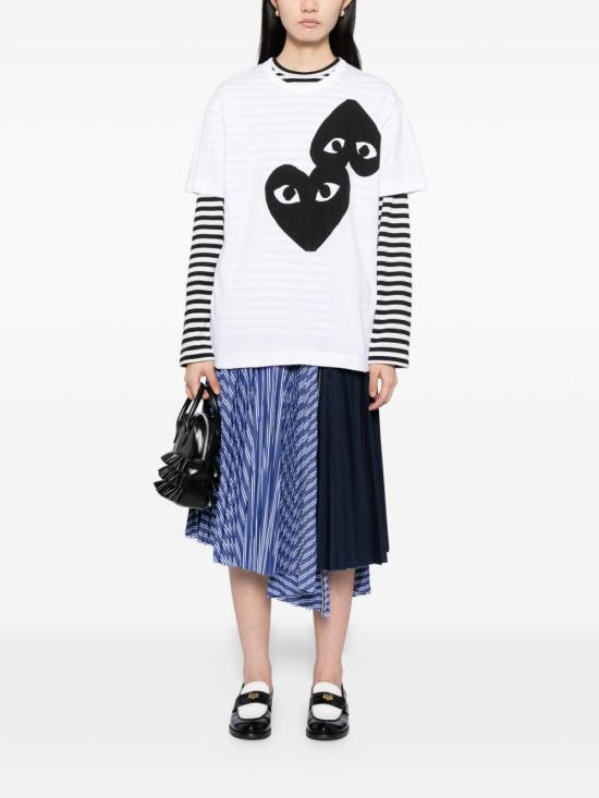 26FW 꼼데가르송 반팔 티셔츠 AXT348D1 WHITE - COMME DES GARCONS