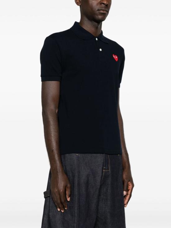 26FW 꼼데가르송 반팔 티셔츠 AXT0062 NAVY - COMME DES GARCONS