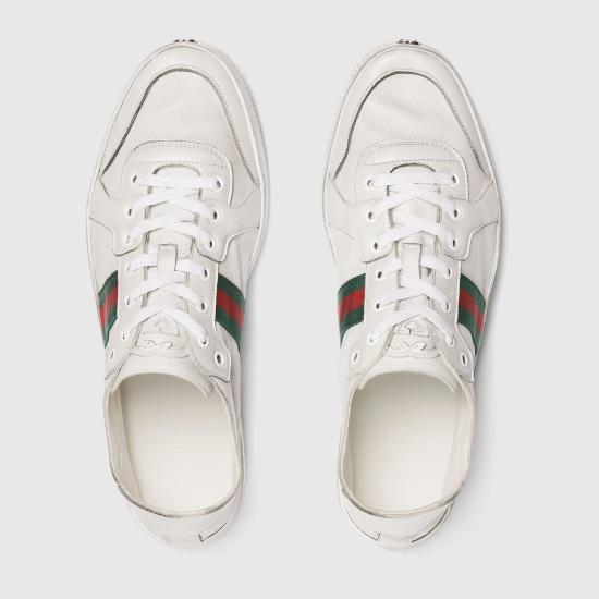  구찌 스트레치 로우 탑 스니커즈 864140 AAGFF9099 WHITE - GUCCI