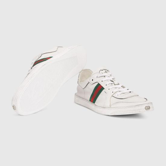  구찌 스트레치 로우 탑 스니커즈 864140 AAGFF9099 WHITE - GUCCI