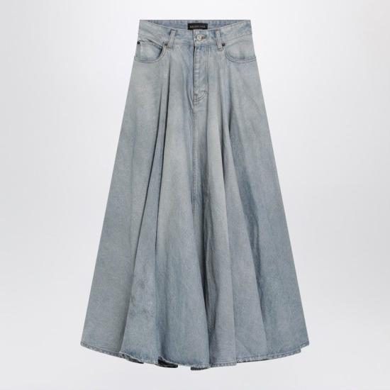  발렌시아가 고뎃 맥시 스커트 856906 TTWB14009 BLUE
