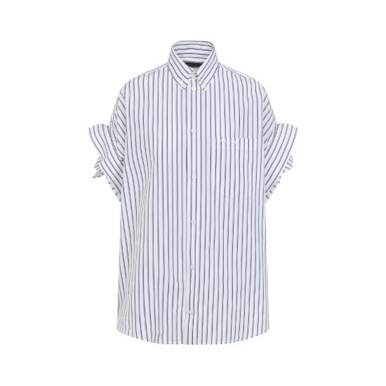  발렌시아가 턱드 슬리브 셔츠 857833 TTM339086 BLUE