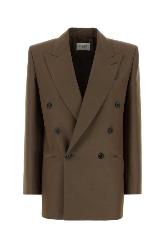 생로랑 테일러드 울 자켓 테일러드 울 자켓 859880 Y1N022055 BROWN