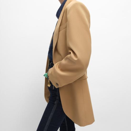  셀린느 다이애그널 울 콜론 재킷 RV15G092D 04CA BROWN - CELINE