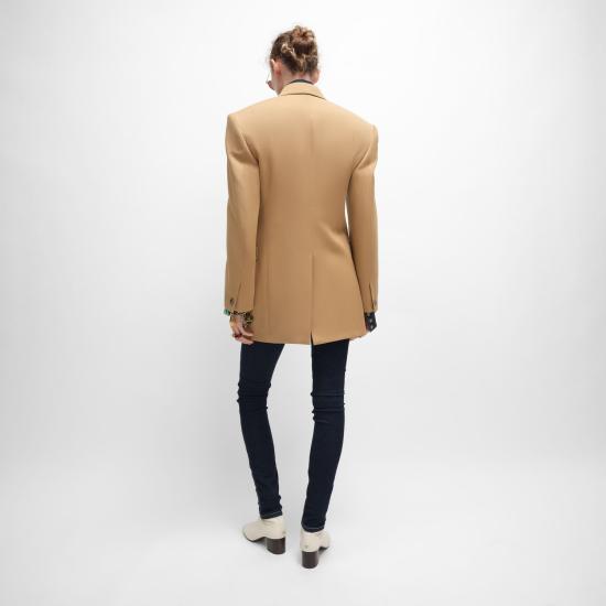  셀린느 다이애그널 울 콜론 재킷 RV15G092D 04CA BROWN - CELINE