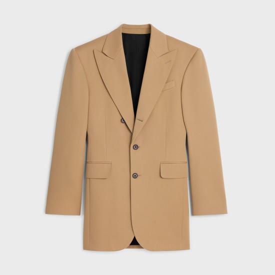  셀린느 다이애그널 울 콜론 재킷 RV15G092D 04CA BROWN