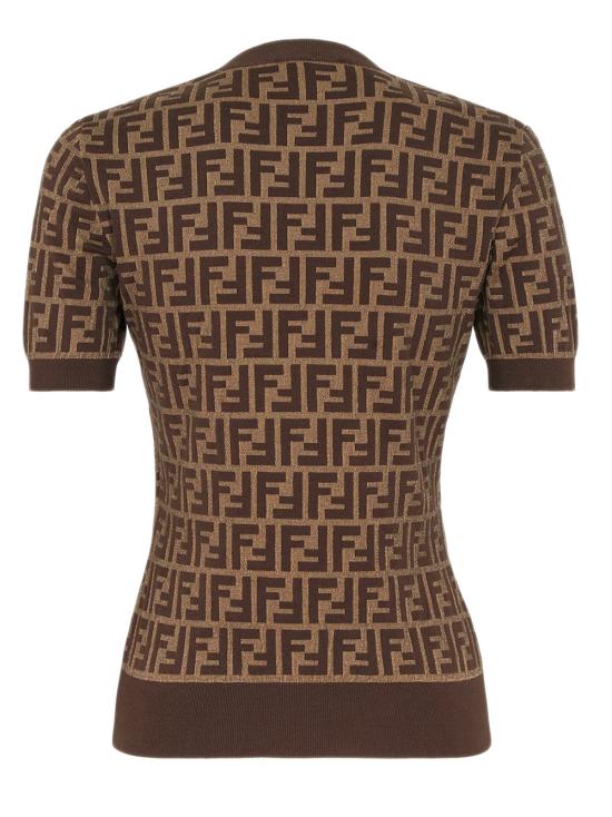  펜디 FF 코튼 스웨터 FZXC72 ASJTF0GGE BROWN - FENDI