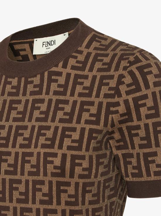  펜디 FF 코튼 스웨터 FZXC72 ASJTF0GGE BROWN - FENDI