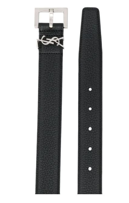  생로랑 모노그램 벨트 634440 DTI0E1000 BLACK - SAINT LAURENT