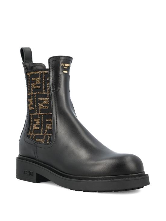  펜디 필로 레더 FF 패브릭 바이커 부츠 8T8576 A379F1TOG BLACK - FENDI