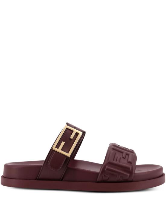  펜디 카프 레더 플랫 샌들 8X8710 ABOHF0L7X BORDEAUX