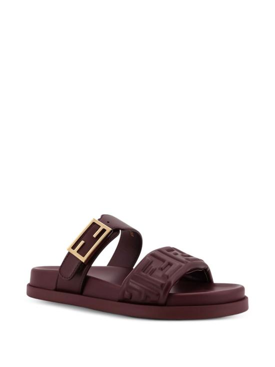  펜디 카프 레더 플랫 샌들 8X8710 ABOHF0L7X BORDEAUX - FENDI