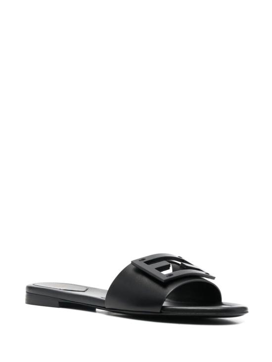  펜디 바게트 레더 슬라이드 8R8136 AE7TF0ABB BLACK - FENDI