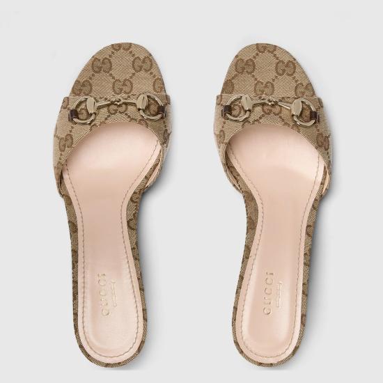  구찌 홀스빗 슬라이드 샌들 853672 KY9809744 BEIGE - GUCCI