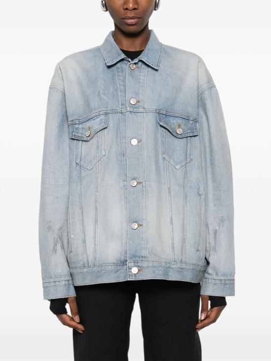  발렌시아가 레귤러 핏 데님 재킷 861410 TTWB14009 DENIM - BALENCIAGA