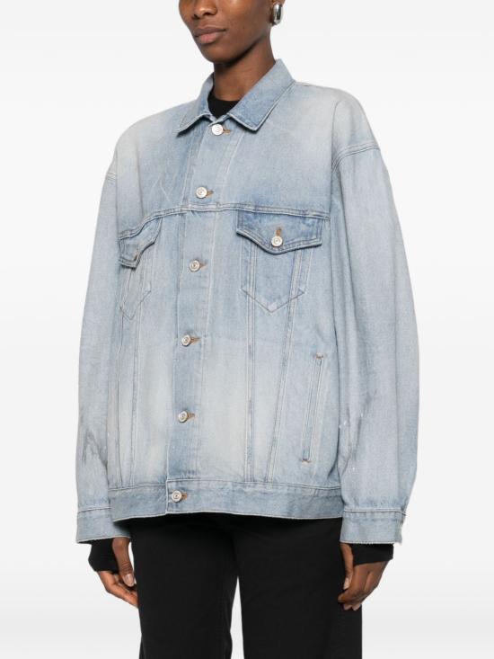  발렌시아가 레귤러 핏 데님 재킷 861410 TTWB14009 DENIM - BALENCIAGA