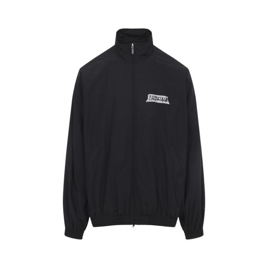  발렌시아가 마스킹 테이프 미디엄 핏 트랙수트 재킷 857713 TPQ381000 BLACK