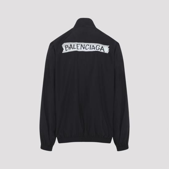  발렌시아가 마스킹 테이프 미디엄 핏 트랙수트 재킷 857713 TPQ381000 BLACK - BALENCIAGA