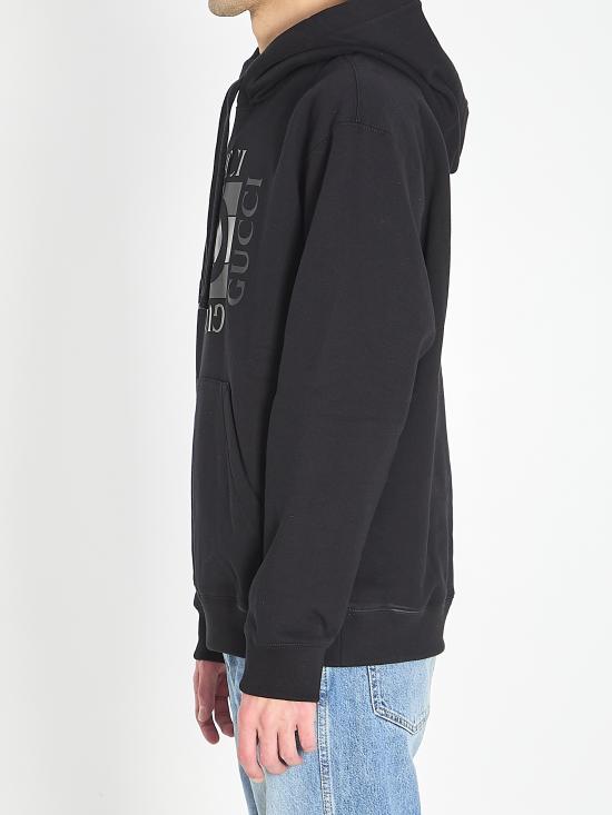  구찌 프린트 디테일 코튼 저지 스웨트셔츠 855976 XJHNH1152 BLACK - GUCCI