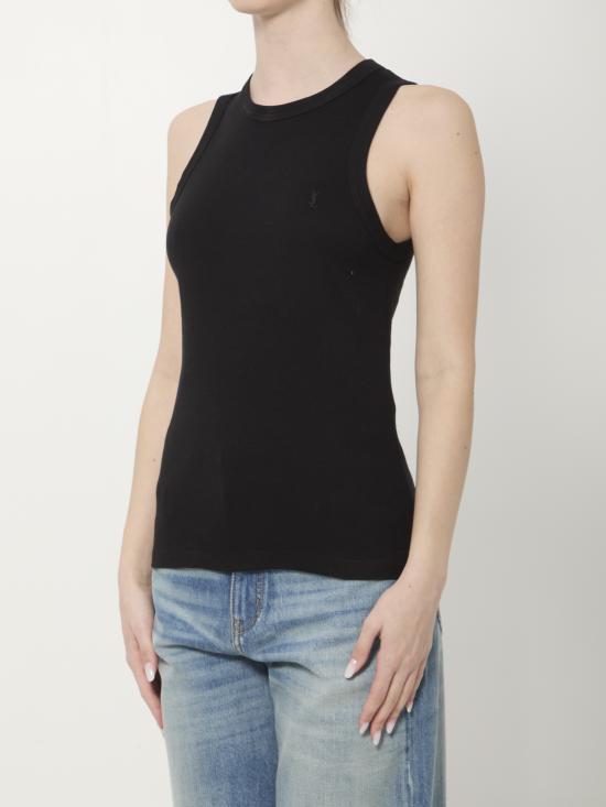 생로랑 반팔 티셔츠 867125 Y38BD1000 BLACK - SAINT LAURENT