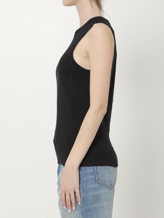  생로랑 반팔 티셔츠 867125 Y38BD1000 BLACK - SAINT LAURENT