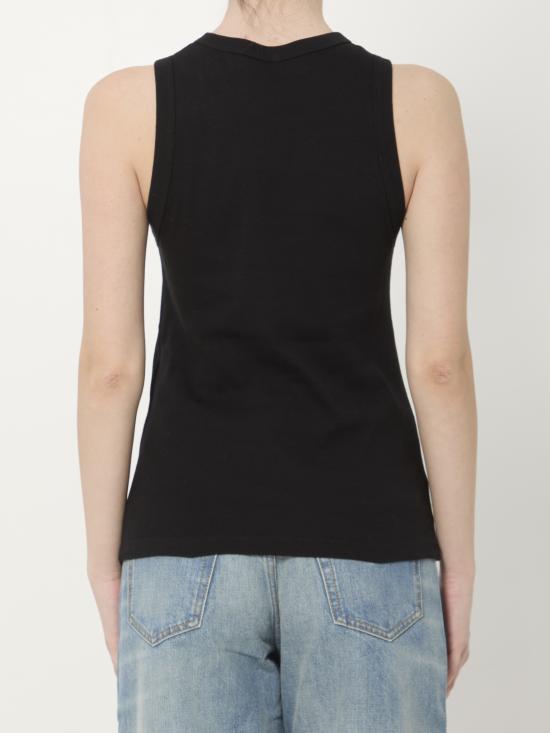  생로랑 반팔 티셔츠 867125 Y38BD1000 BLACK - SAINT LAURENT