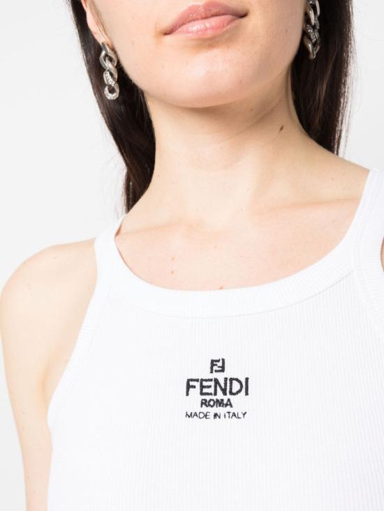  펜디 코튼 탑 FS7966 ANQMF0ZNM WHITE - FENDI