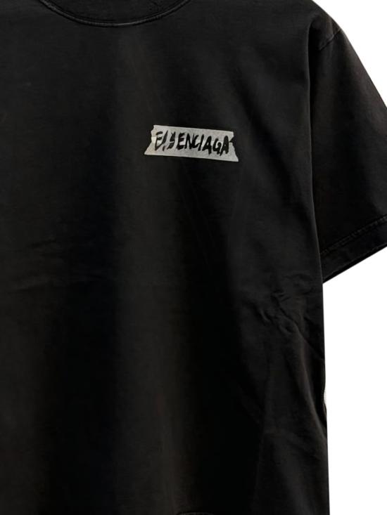  발렌시아가 마스킹 테이프 티셔츠 850990 TTVL61041 BLACK - BALENCIAGA