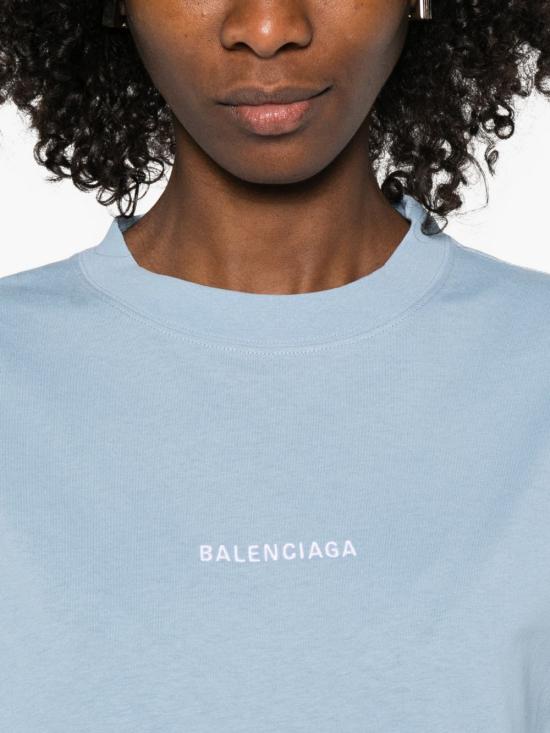  발렌시아가 백 미디엄 핏 티셔츠 850990 TTVJ14773 AZURE - BALENCIAGA