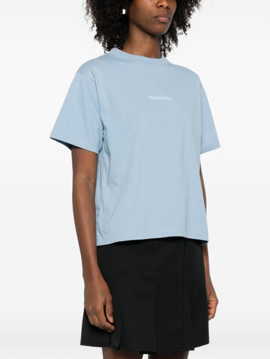  발렌시아가 백 미디엄 핏 티셔츠 850990 TTVJ14773 AZURE - BALENCIAGA