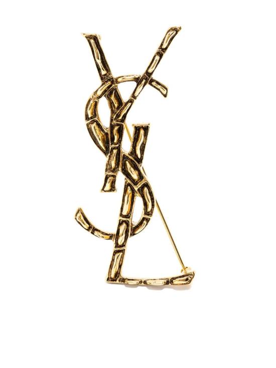  생로랑 YSL 오피움 크로커다일 브로치 470371 Y15008030 GOLD