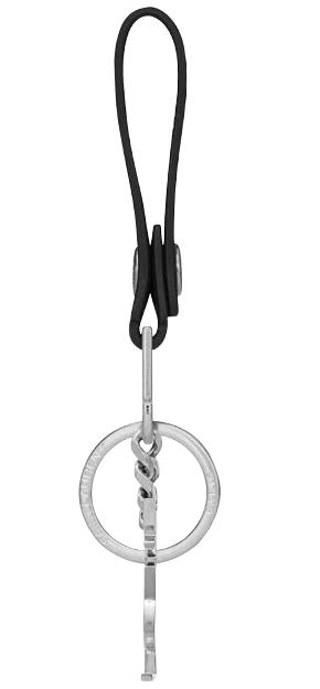  생로랑 모노그램 키링 스무스 레더 518323 0SX0E1000 BLACK - SAINT LAURENT