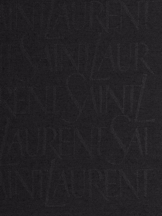  생로랑 라지 스퀘어 실크 울 자카드 스카프 737930 3YN211000 BLACK - SAINT LAURENT