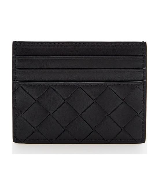  보테가베네타 인트레치아토 크레딧 카드 케이스 796324 VCPP38425 BLACK - BOTTEGA VENETA