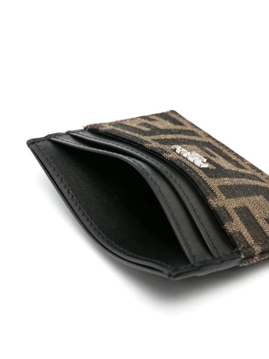  펜디 FF 패브릭 카드 홀더 7M0164 ALWKF0L3T BROWN - FENDI