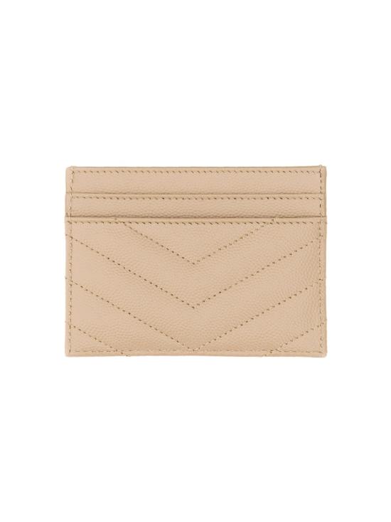  생로랑 카산드라 마틀라세 카드 케이스 423291 BOW012721 BEIGE - SAINT LAURENT
