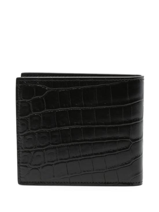  생로랑 로고 이스트/웨스트 반지갑 396307 DZEDE1000 BLACK - SAINT LAURENT