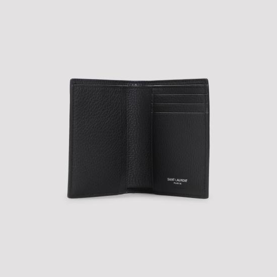  생로랑 타이니 카산드라 크레딧 카드 월렛 그레인드 레더 847958 AAELP1000 BLACK - SAINT LAURENT