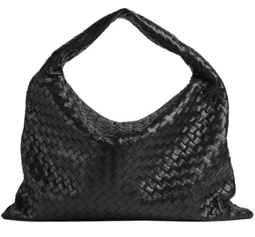  보테가베네타 라지 홉 백 763970 V3IV11019 BLACK - BOTTEGA VENETA