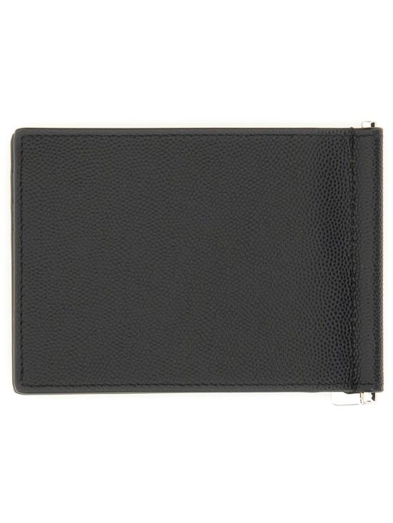  생로랑 그랑 드 뿌드르 엠보스드 레더 빌 클립 지갑 378005 BTY0N1000 BLACK - SAINT LAURENT