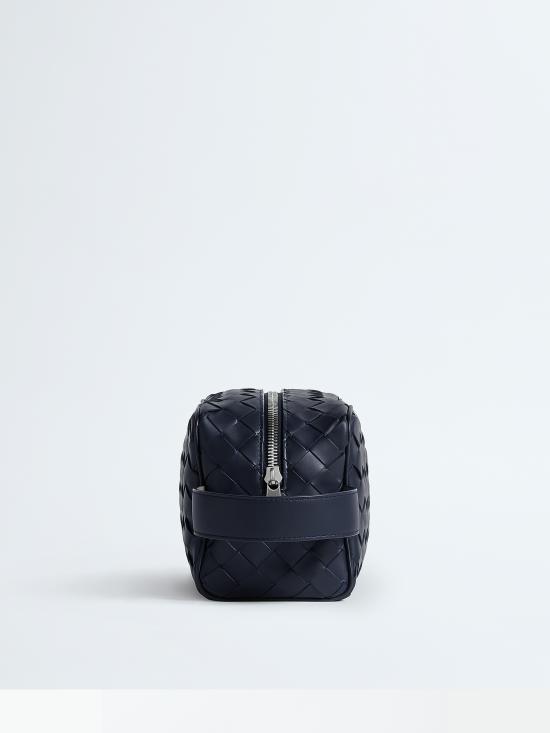  보테가베네타 인트레치아토 트래블 파우치 729295 VCPQD4365 BLACK - BOTTEGA VENETA